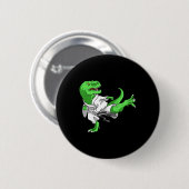 Karate T-rex Dino Student Dinosaur Lehrer Karatek Button (Vorne & Hinten)