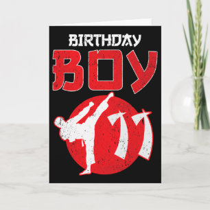 Karate Taekwondo 11 Jahre alt Geburtstag Kampfkuns Karte