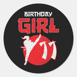 Karate Taekwondo 11 Jahre alt Geburtstag Kampfkuns Runder Aufkleber