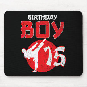 Karate Taekwondo 15 Jahre alt Geburtstag Kampfkuns Mousepad