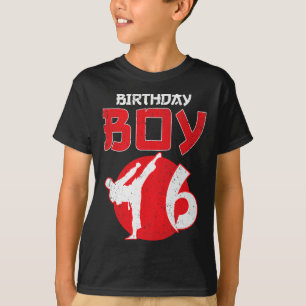 Karate Taekwondo 6 Jahre alte Geburtstags-Kampfspo T-Shirt