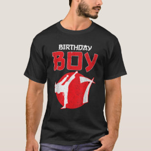 Karate Taekwondo 7 Jahre alt Geburtstag Kampfkunst T-Shirt