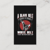 Karate Taekwondo Black Belt Kampfkünste Visitenkarte (Vorderseite)