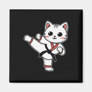 Karate Taekwondo Funny Cat Jiu Jitsu Girls Magnet