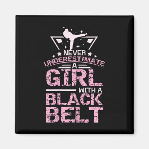Karate Taekwondo Girl Magnet