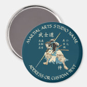 Karate Taekwondo Jiu-jitsu Studio Magnet (Vorderseite/Rückseite)