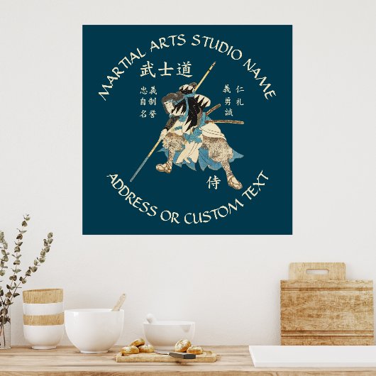 Karate Taekwondo Jiu-jitsu Studio Poster (Küche)