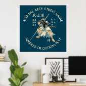 Karate Taekwondo Jiu-jitsu Studio Poster (Heimbüro)