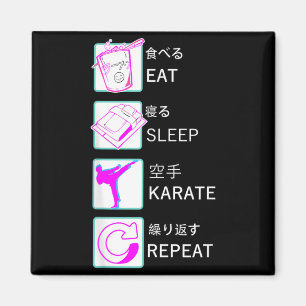 Karate Taekwondo Ju-Jutsu Kung-Fu ESSEN Schlafen K Magnet