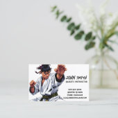 Karate Taekwondo Judo Martial Arts Instructor Visitenkarte (Stehend Vorderseite)