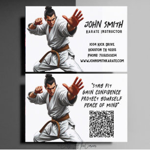 Karate Taekwondo Judo Martial Arts Instructor Visitenkarte