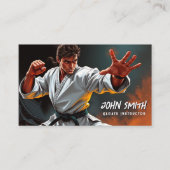 Karate Taekwondo Judo Martial Arts Instructor Visitenkarte (Vorderseite)