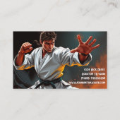 Karate Taekwondo Judo Martial Arts Instructor Visitenkarte (Rückseite)