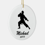 Karate / Taekwondo / Judo Personalisierte Weihnach Keramik Ornament (Rechts)