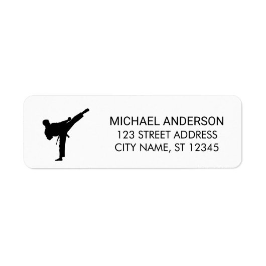 Karate / Taekwondo / Judo Rücksendeadresse (Vorne)