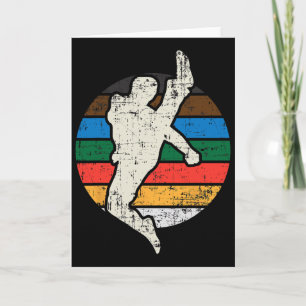 Karate Taekwondo Kämpfer Retro Vintage Martial-Art Karte