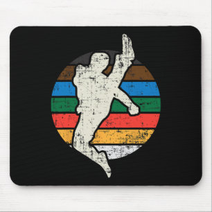 Karate Taekwondo Kämpfer Retro Vintage Martial-Art Mousepad