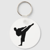 Karate / Taekwondo Kick Button Schlüsselanhänger (Vorderseite)