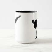 Karate / Taekwondo Kick Silhouette Kaffee Tasse (Zentrum)
