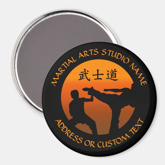 Karate Taekwondo Kung Fu Studio Besitzer Magnet (Vorderseite/Rückseite)