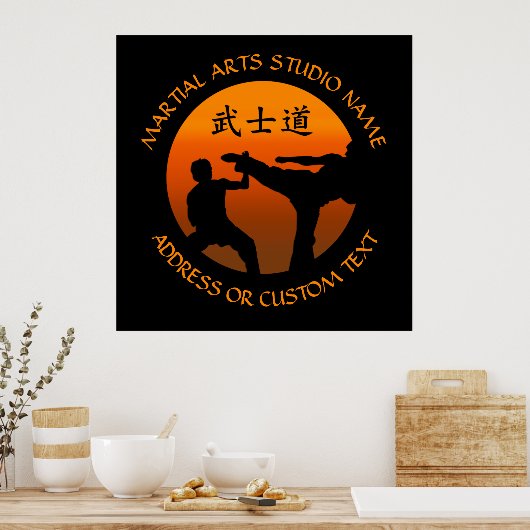 Karate Taekwondo Kung Fu Studio Besitzer Poster (Küche)