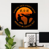 Karate Taekwondo Kung Fu Studio Besitzer Poster (Heimbüro)
