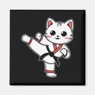 Karate Taekwondo Lustige Katze Jiu Jitsu Frauen Mä Magnet