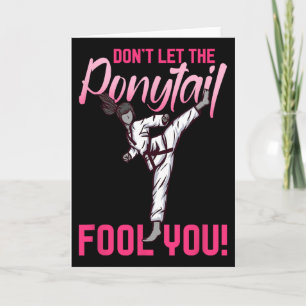 Karate Taekwondo Mädchen Geschenk Karte