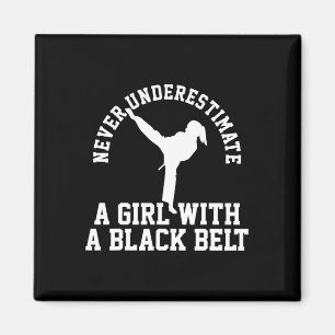 Karate Taekwondo Schwarzgürtel Mädchen  Magnet