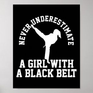 Karate Taekwondo Schwarzgürtel Mädchen  Poster
