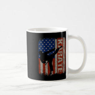 Karate Taekwondo USA Amerikanische Flagge Vintage Kaffeetasse
