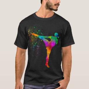 Karate taekwondo Wettbewerb in Aquarellfarbe 10 T-Shirt