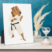 Karate Terrier Fotoplatte (Seite)