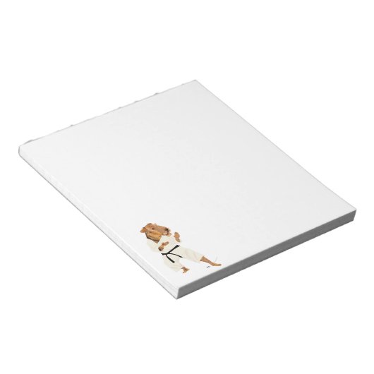 Karate Terrier Notizblock (angewinkelt)