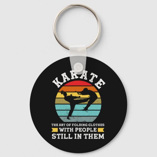 Karate The Art Of Folding Clothes Martial Arts Schlüsselanhänger (Vorderseite)