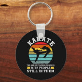 Karate The Art Of Folding Clothes Martial Arts  Schlüsselanhänger (Vorderseite)