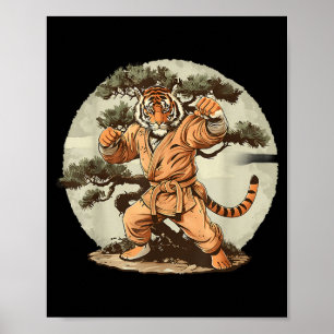Karate Tiger Bonsai Jiu-Jitsu MMA Taekwondo Tiger Poster