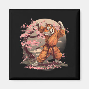 Karate Tiger Jiu-Jitsu Judo Tiger Taekwondo Sakura Magnet