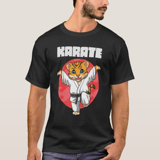 Karate-Tiger-Kranich-Kick T-Shirt (Vorderseite)