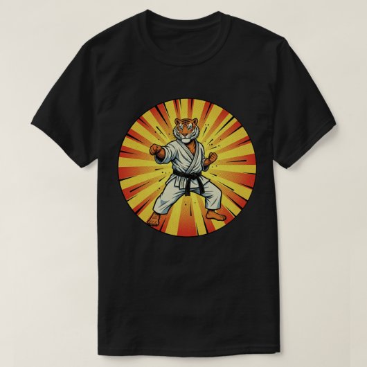 Karate Tiger Master - Martial Arts Power Strike T-Shirt (Design vorne)