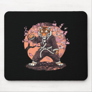 Karate Tiger Sakura Blumen Taekwondo Jiu-jitsu Ju Mousepad