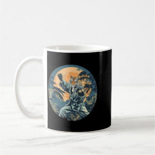 Karate Tiger Sunset Mma Tiger Lover Jiu-Jitsu Kaffeetasse