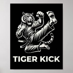 Karate-Tiger-Tritt Fierce Martial Arts  Poster