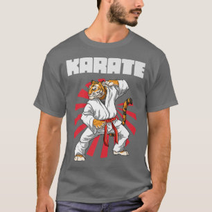 Karate Tiger und japanische Sun Karate Martial Art T-Shirt