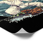 Karate Toad Taekwondo Beach Sunset Martial Arts To Poster (Ecke)