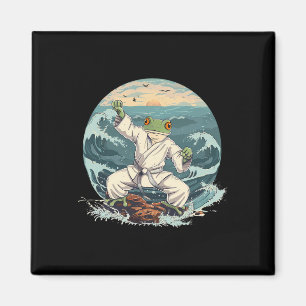 Karate Toad Taekwondo Strand Sonnenuntergang Kampf Magnet