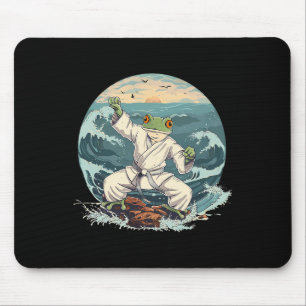 Karate Toad Taekwondo Strand Sonnenuntergang Kampf Mousepad