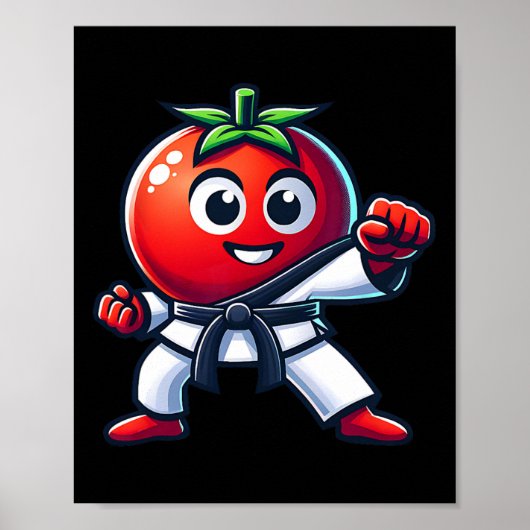 Karate Tomato Funniest Martial Arts Design For All Poster (Vorne)