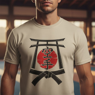 Karate - Torii-Tor, Sonne und Kanji  T-Shirt