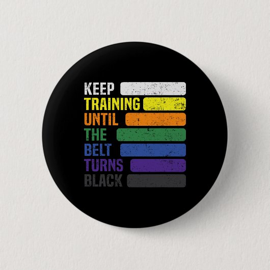 Karate - Training Behalten, bis der Gürtel schwarz Button (Vorderseite)